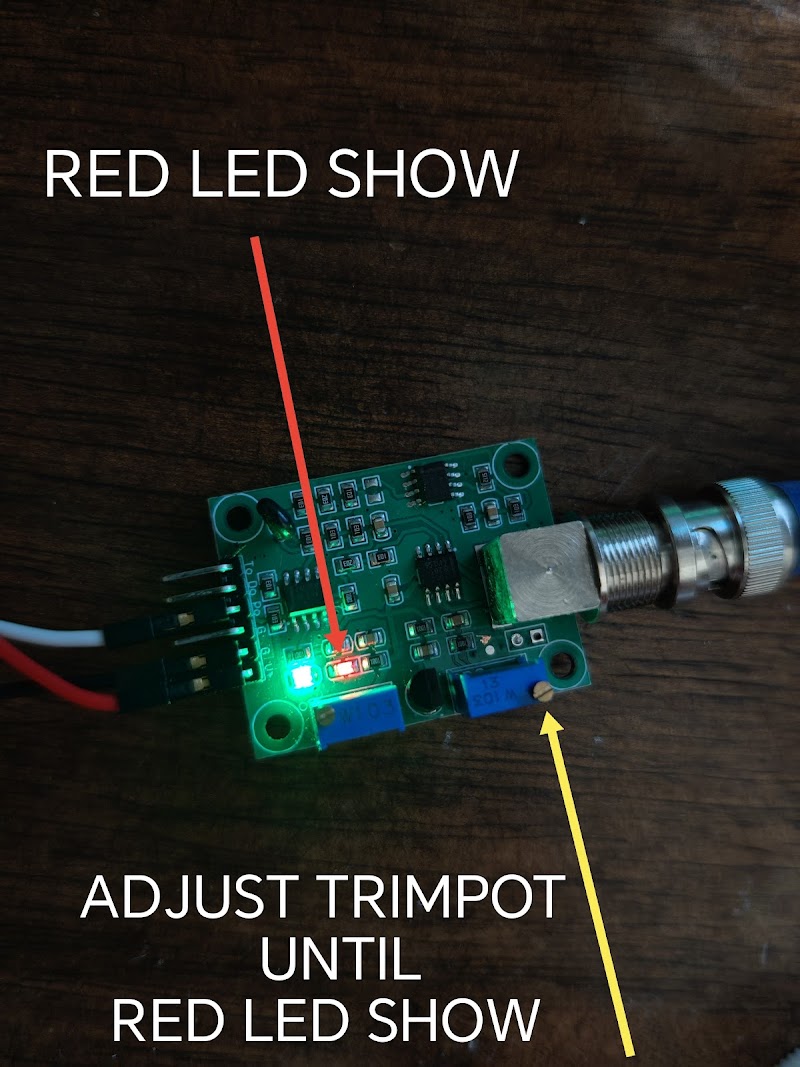 All the components laid out — ESP32, E201-C pH probe, signal conditioning board, and 1.3" OLED