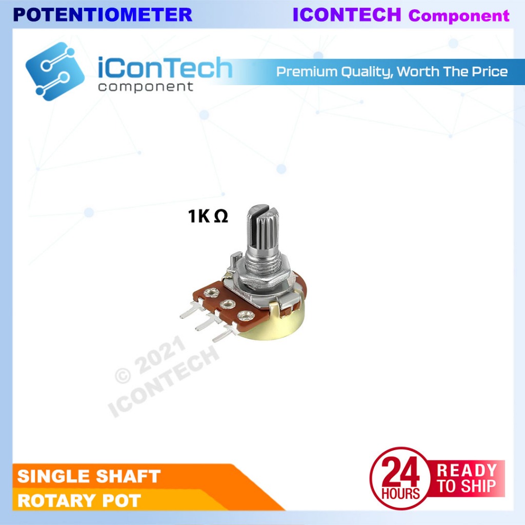 Potentiometer Variable Resistor 1k 5k 10k 100k Ohm WH148 Single Shaft Potentiometer 5