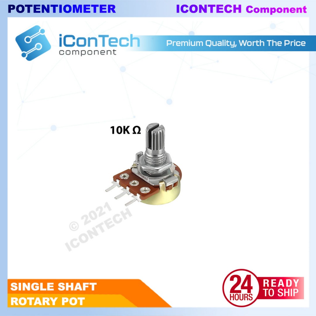 Potentiometer Variable Resistor 1k 5k 10k 100k Ohm WH148 Single Shaft Potentiometer 7