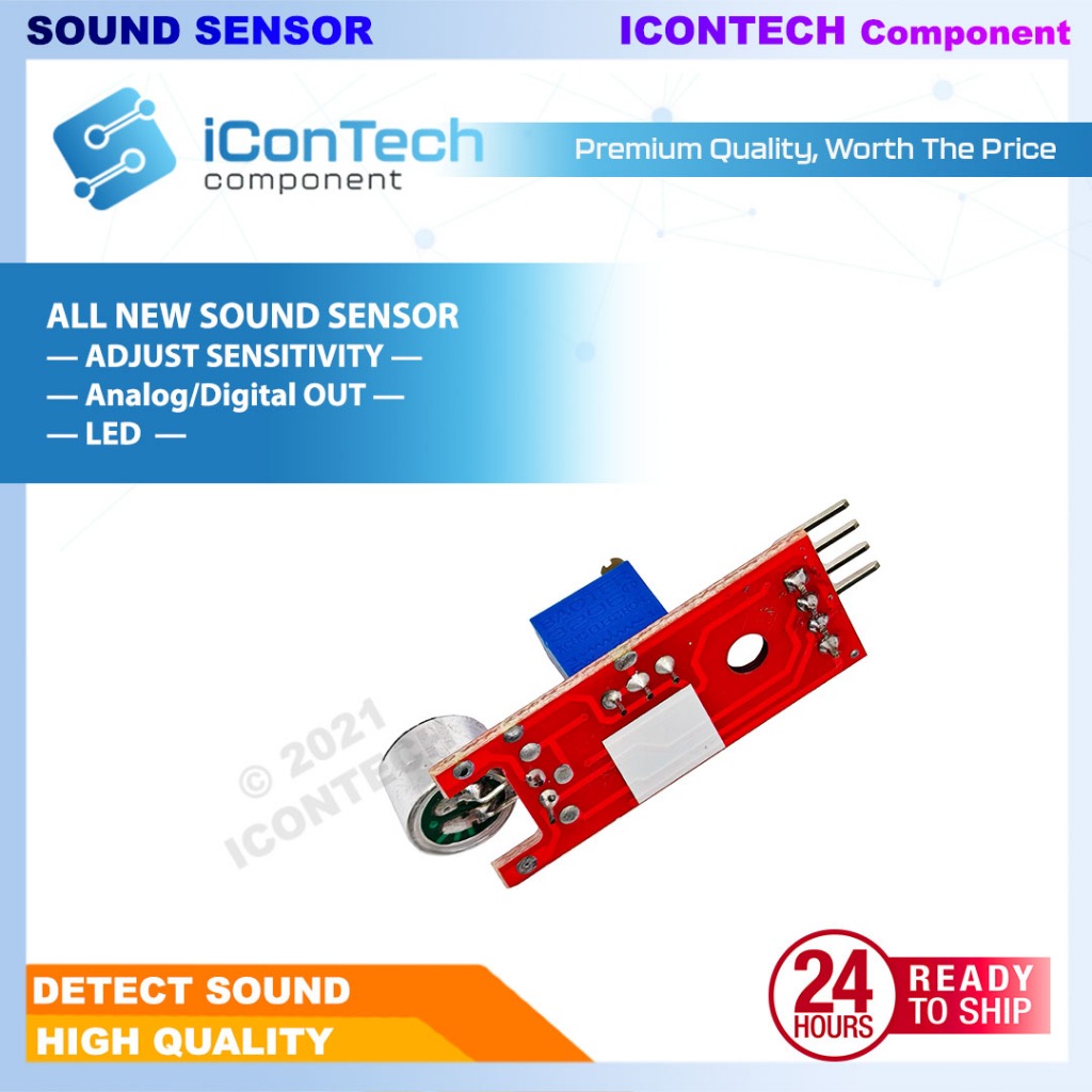 Sound Sensor Module KY-037 HW-484 Analog + Digital Output | Adjustable Sensitivity DIY Electronics 2