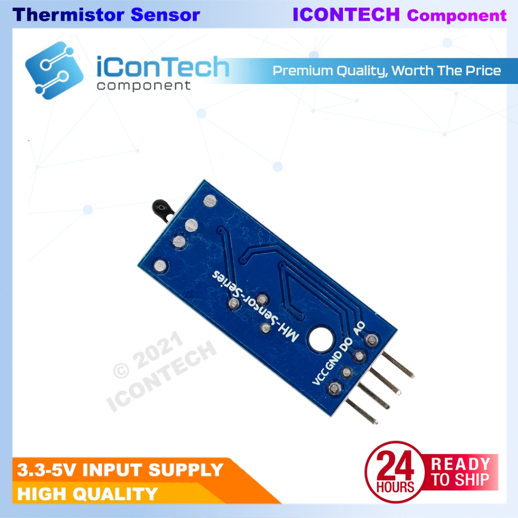 NTC Thermistor Temperature Sensor Module LM393 Analog Digital 3.3V–5V for Arduino / ESP32 3