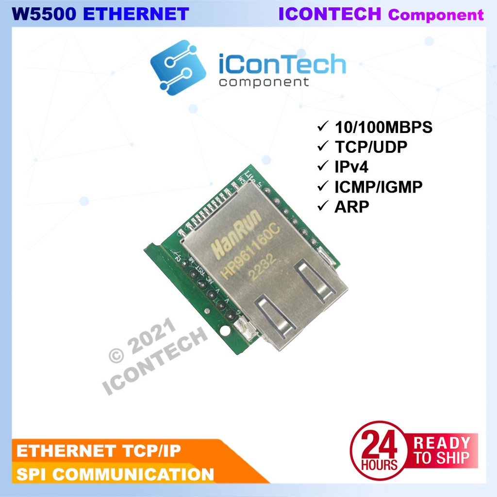 W5500 Module TCP/IP Protocol Ethernet Development Use SPI communication 2