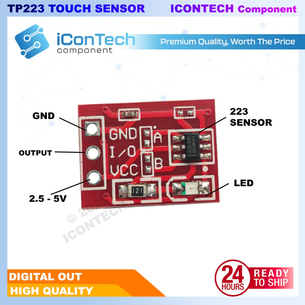 TTP223 Touch button Module Capacitor type Touch switch sensor Capacitive Touch Sensor TP223 3