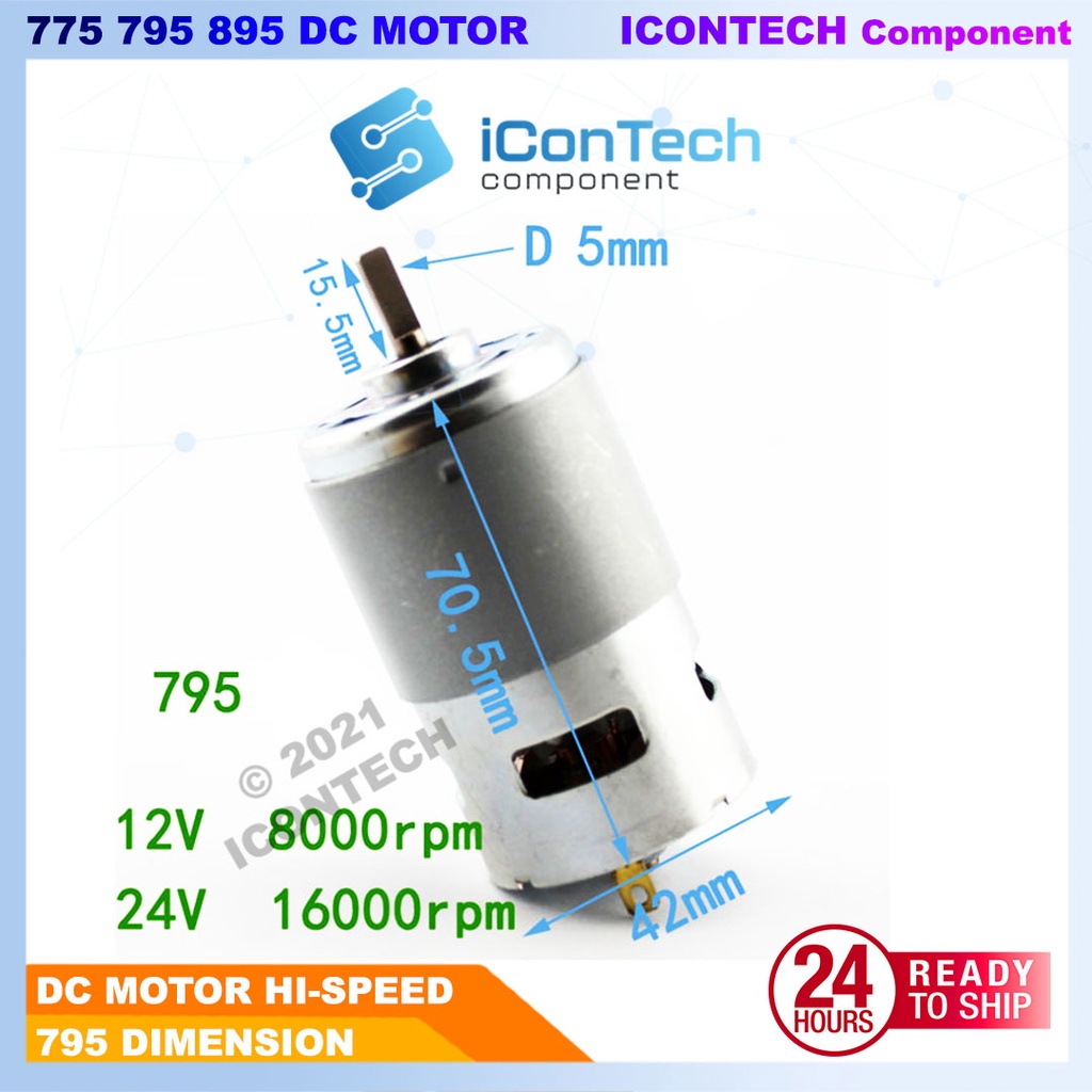 DC Motor 775 795 895 High Torque High Speed 12V DC Motor 24V DC Motor Arduino Motor High Quality 775 Bracket 3