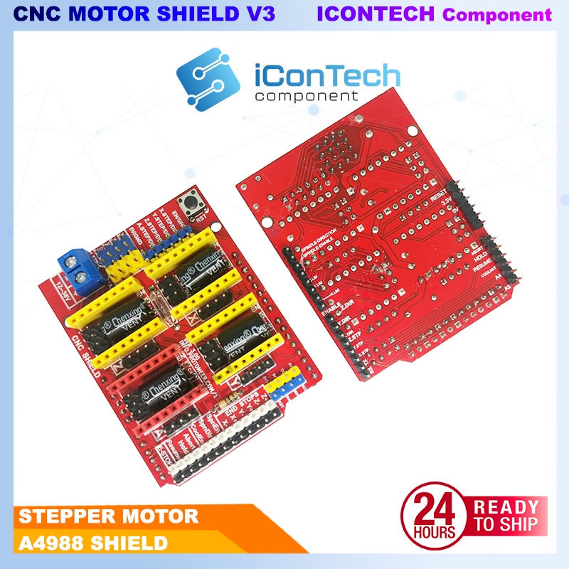 CNC Shield V3 A4988 3D Printer A4988 Stepper Driver Shield Arduino Stepper Shield 3