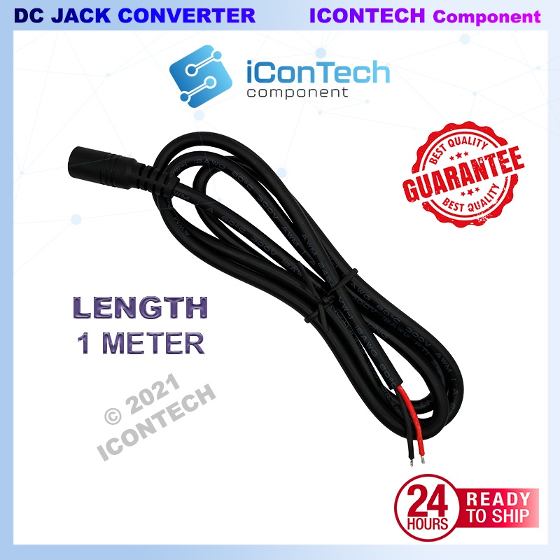 DC JACK Plug Female Power Socket Wire DC jack convert 2 wire 1 Meter DC5521 convert DC5525 conveter DC to USB 2