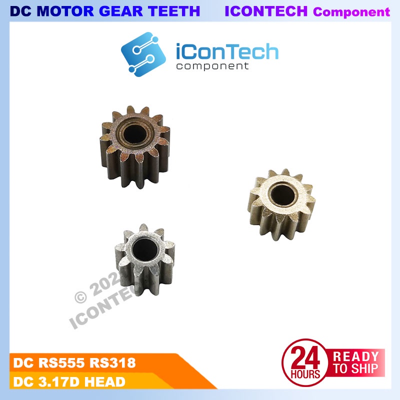 550 DC Motor Gear Teeth 9 12 teeth metal gear 12v DC motor geaer