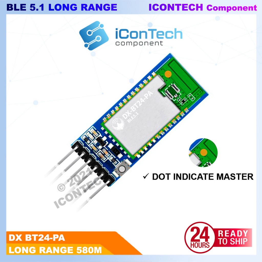 DX BT24 V4.0 Bluetooth Low Energy BLE5.1 Module UART Communication ICONTECH 3