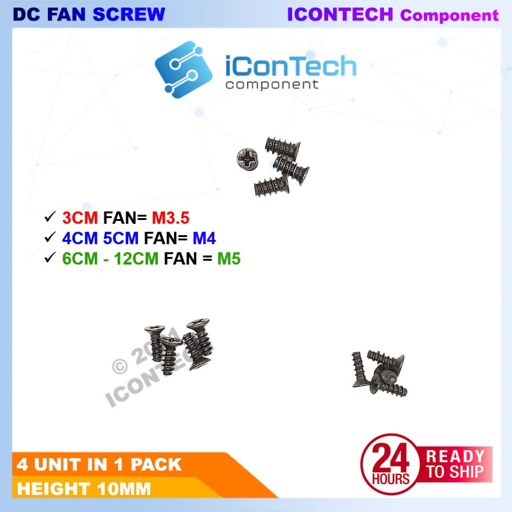 DC FAN SCREW FLAT HEAD SCREW SELF TAPPING SCREW FOR PC FAN