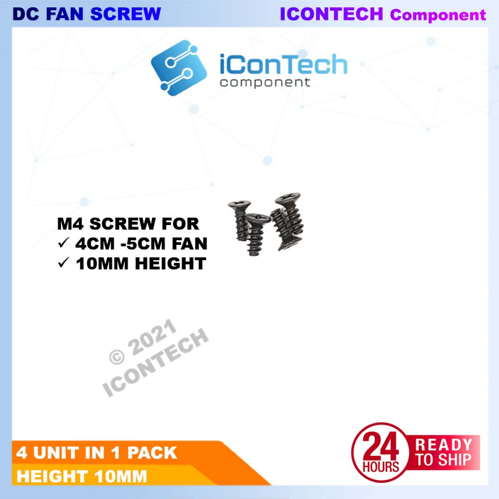 DC FAN SCREW FLAT HEAD SCREW SELF TAPPING SCREW FOR PC FAN 3