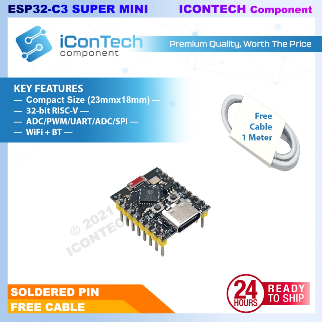 ESP32 C3 Mini Wifi Bluetooth 5.0 Module [FREE CABLE] 2