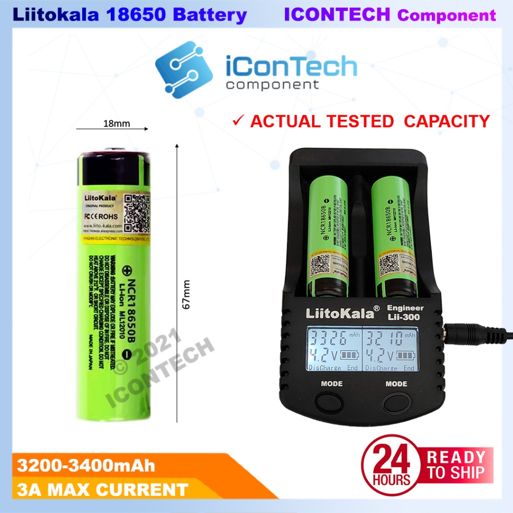 18650 Lithium Battery LIITOKALA 18650 RECHARGEABLE Battery 3500mAH 4