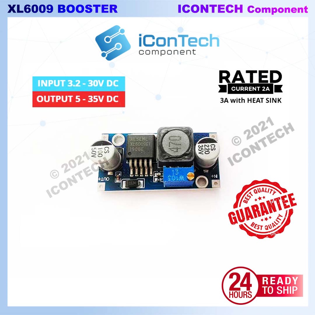 XL6009 DC-DC Booster Amplifier Power Booster Adjustable Step Up Module 3A Boost DC Operating mode 2