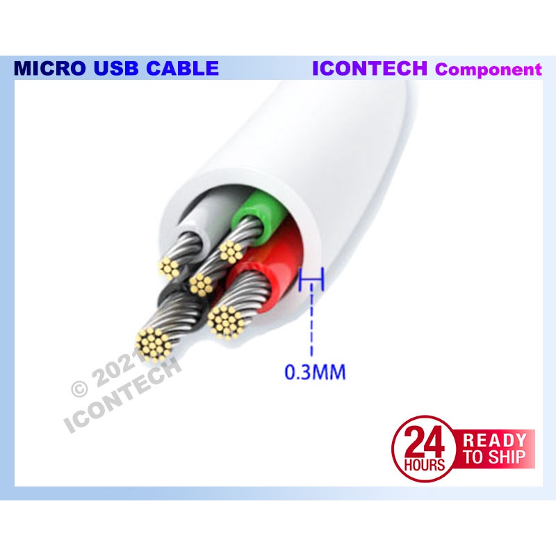 Micro USB Cable Max 3A Current 0.3MM Thickness cover Compatible for ESP32 CABLE ESP8266 CABLE MicroUSB Cable 3