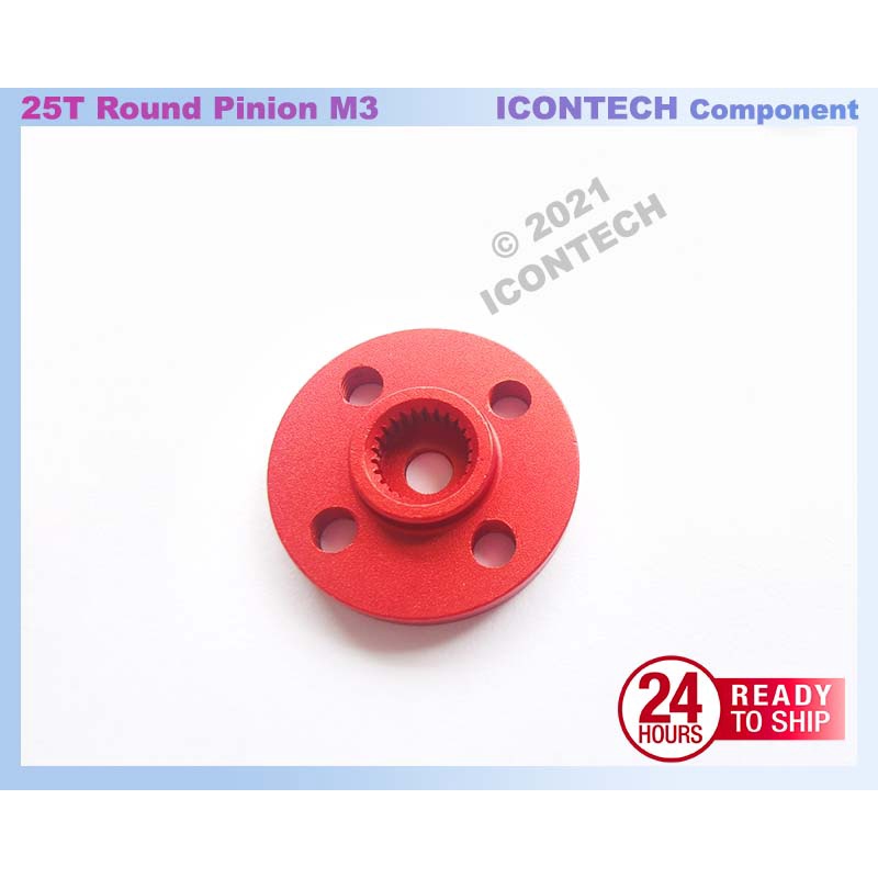25T Pinion Round Type M3 Hole Servo Horn Servo Pinion Round Type Metal