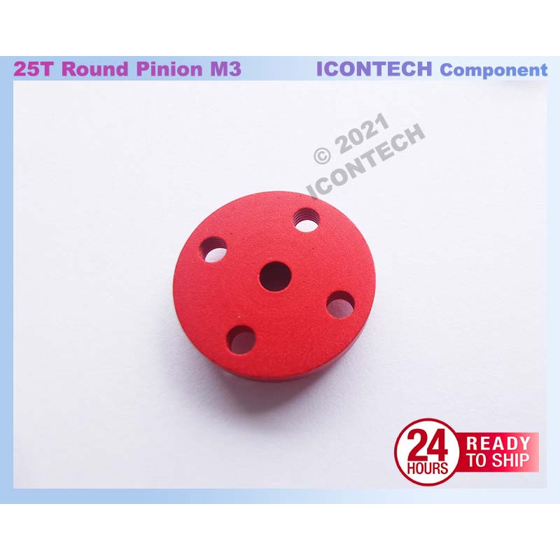 25T Pinion Round Type M3 Hole Servo Horn Servo Pinion Round Type Metal 2