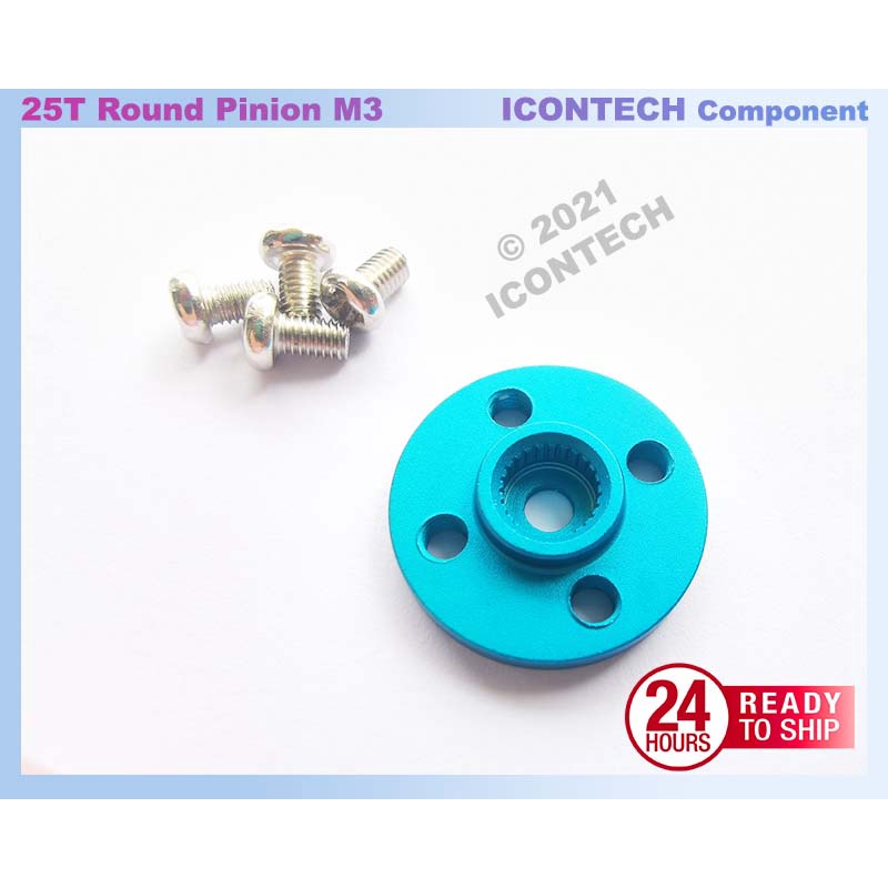 25T Pinion Round Type M3 Hole Servo Horn Servo Pinion Round Type Metal 4