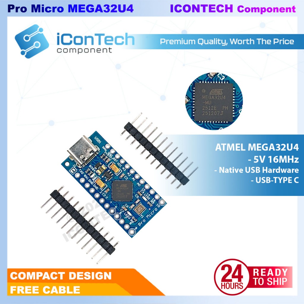 [FREE CABLE] ProMicro Arduino Compatible Controller Board ATmega32U4 Arduino Leonardo Pro Micro 2