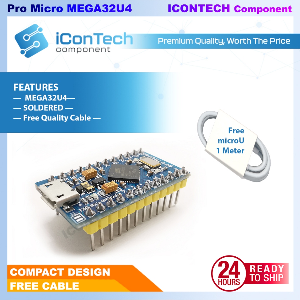 [FREE CABLE] ProMicro Arduino Compatible Controller Board ATmega32U4 Arduino Leonardo Pro Micro 4
