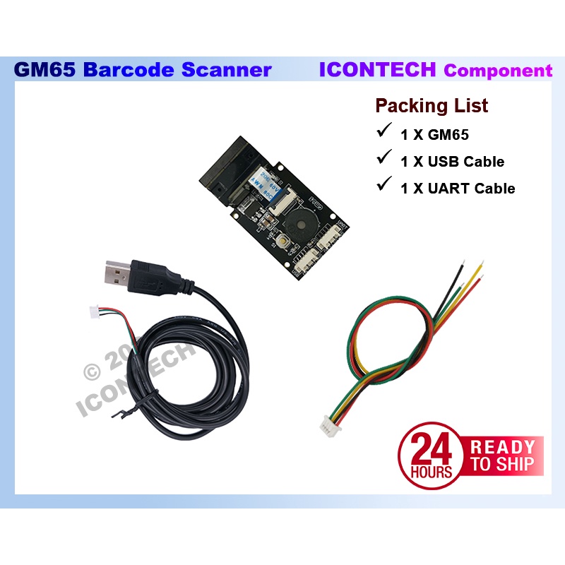 GM65 BarCode Reader MG65 Bar code reader module UART USB supported with LED 5