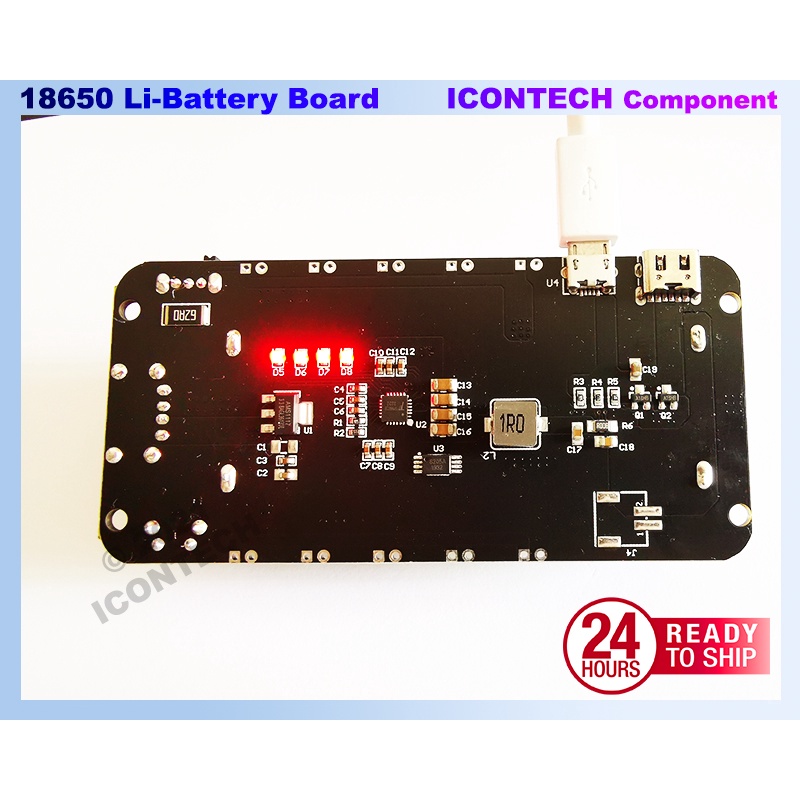 Two Channel 18650 Lithium Battery Shield V8 Mobile Power Expansion Board 5V/3A 3V/1A Micro USB Lithium Battery Charger 4