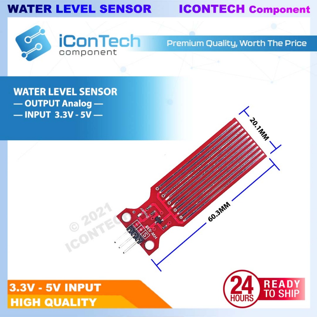 Water Level Sensor Module Water Droplet Depth Detection Arduino Accessories 5