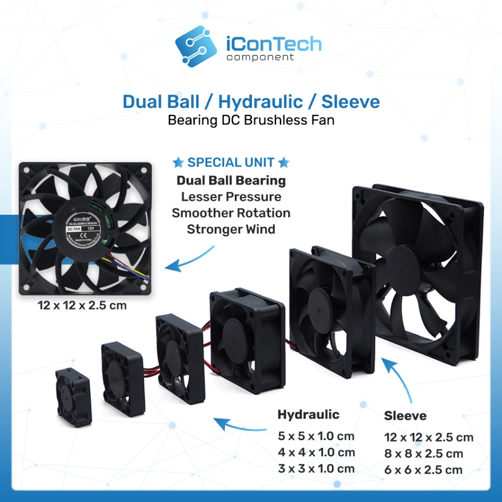 DC Fan 3010 4010 5010 6025 8025 12025 5V 12V 24V DC Fan Hydraulic Bearing XH2.54 Raspberry Fan Arduino Fan Desktop Fan 2