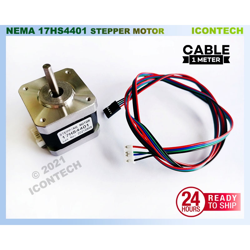 NEMA 17HS4401 Bipolar Stepper Motor 17HS4401 40MM FREE  Wire 1.5A Stepper Motor 3D Printer Nema17 2
