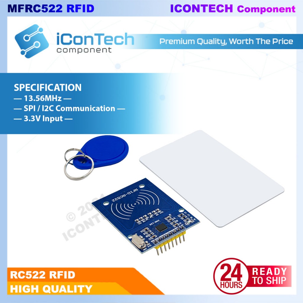 RFID RC522 RC-522 RC 522 MFRC522 13.56MHz IC ID Card Reader Detector Module