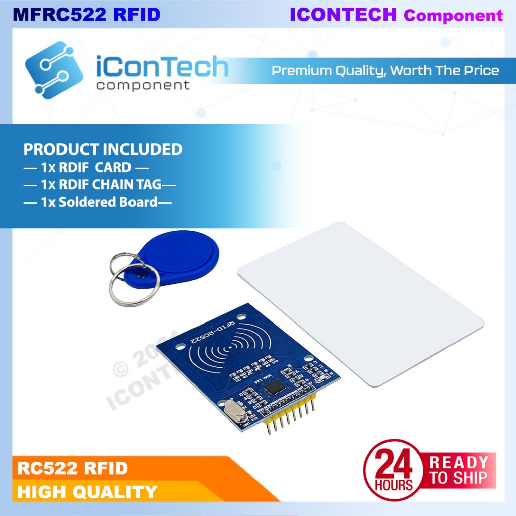 RFID RC522 RC-522 RC 522 MFRC522 13.56MHz IC ID Card Reader Detector Module 2