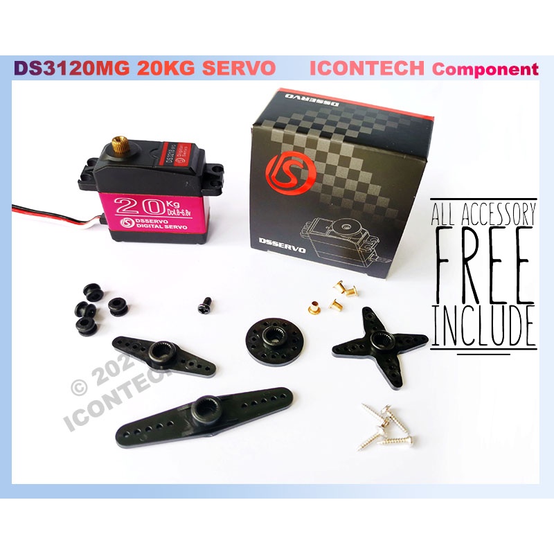 DSSERVO Servo Motor 20KG DS3218MG ORIGINAL DSSERVO 20KG High Torque Water Resist DS3120 DS3128 6