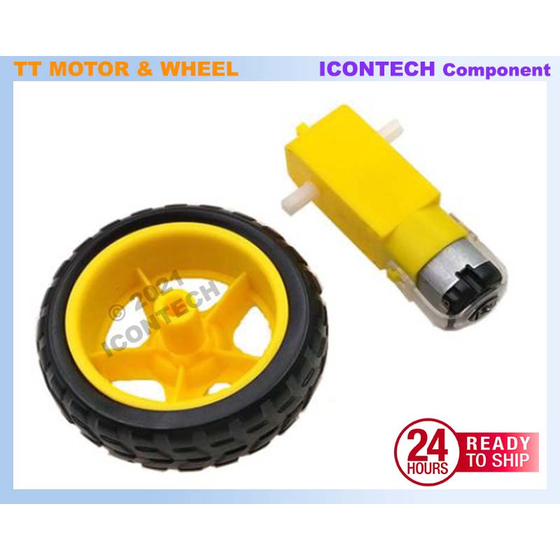 TT Motor Smart Car Robot Gear Motor for DIY TT Wheel 3V-6V Yellow DC Motor TTMotor