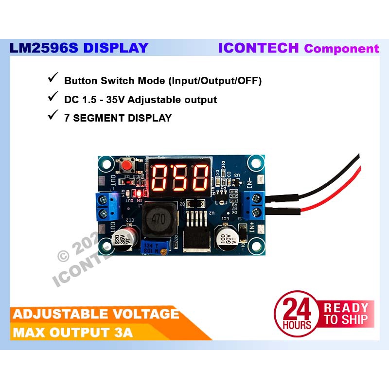 LM2596S Step down module Buck Converter LM2596 Display 7 Segment Power Module