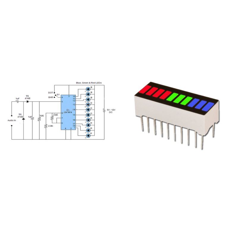 LM3914 IC DOT/LED BAR DISPLAY DRIVER IC 2