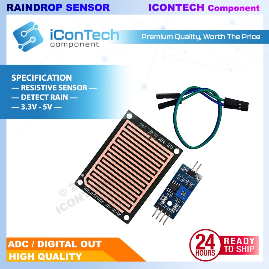 Raindrop Sensor Module Rain Detection Sensor Module [FREE CABLE]