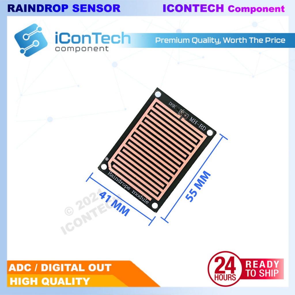 Raindrop Sensor Module Rain Detection Sensor Module [FREE CABLE] 4