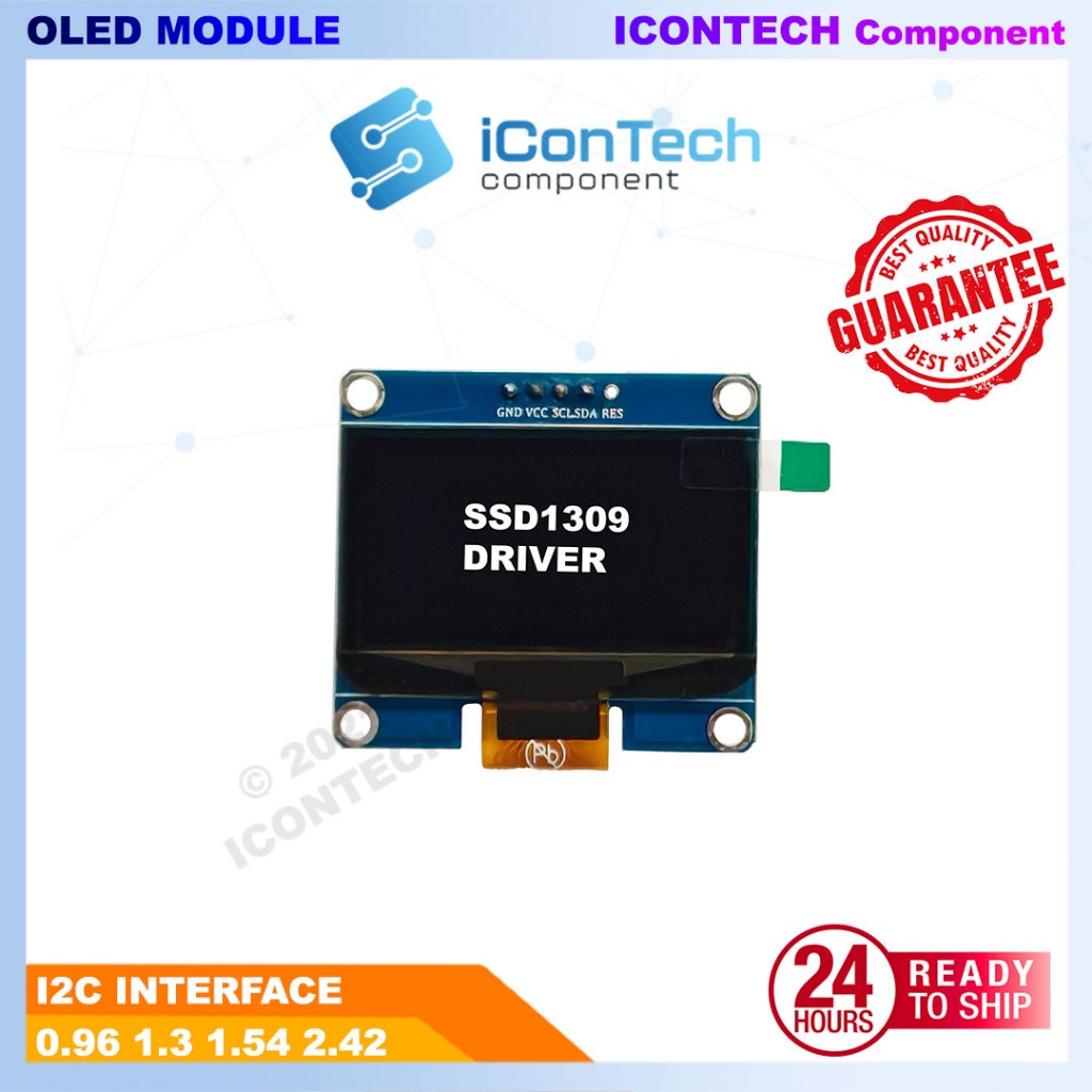 1.3 Inch I2C White 12864 OLED module  LCD Display Screen Arduino STM32 IoT Project 0.96 Inch 4
