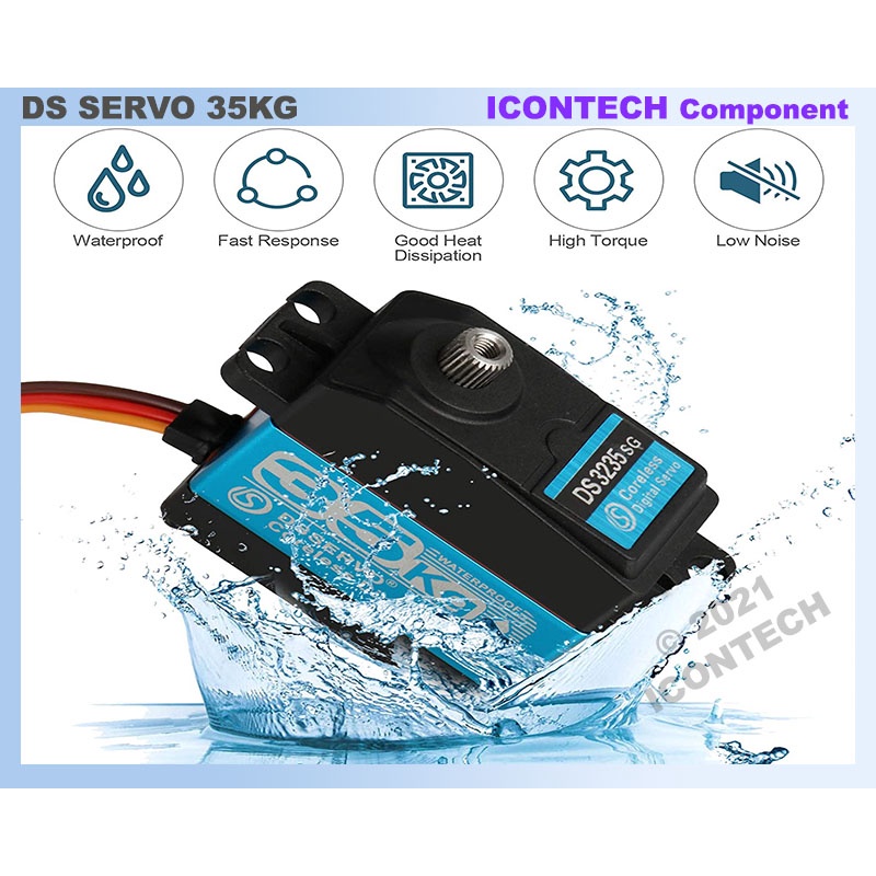 Dsservo ORIGINAL DS3235 35KG Coreless Servo Motor Water Proof 180° High Torque 3