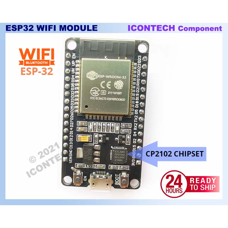 ESP32 WIFI Bluetooth Module IOT NODE-MCU32 ESP32S Node MCU (READY STOCK) Node-MCU32S 2