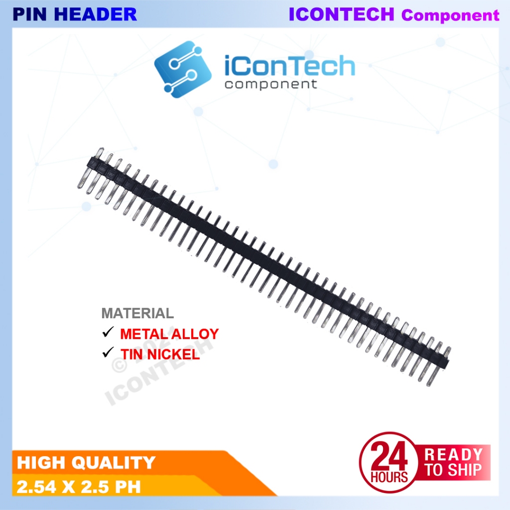 2.54mm Single row pin header 1*40Pin 17mm long single row straight pin single row pin connector FEMALE MALE 4