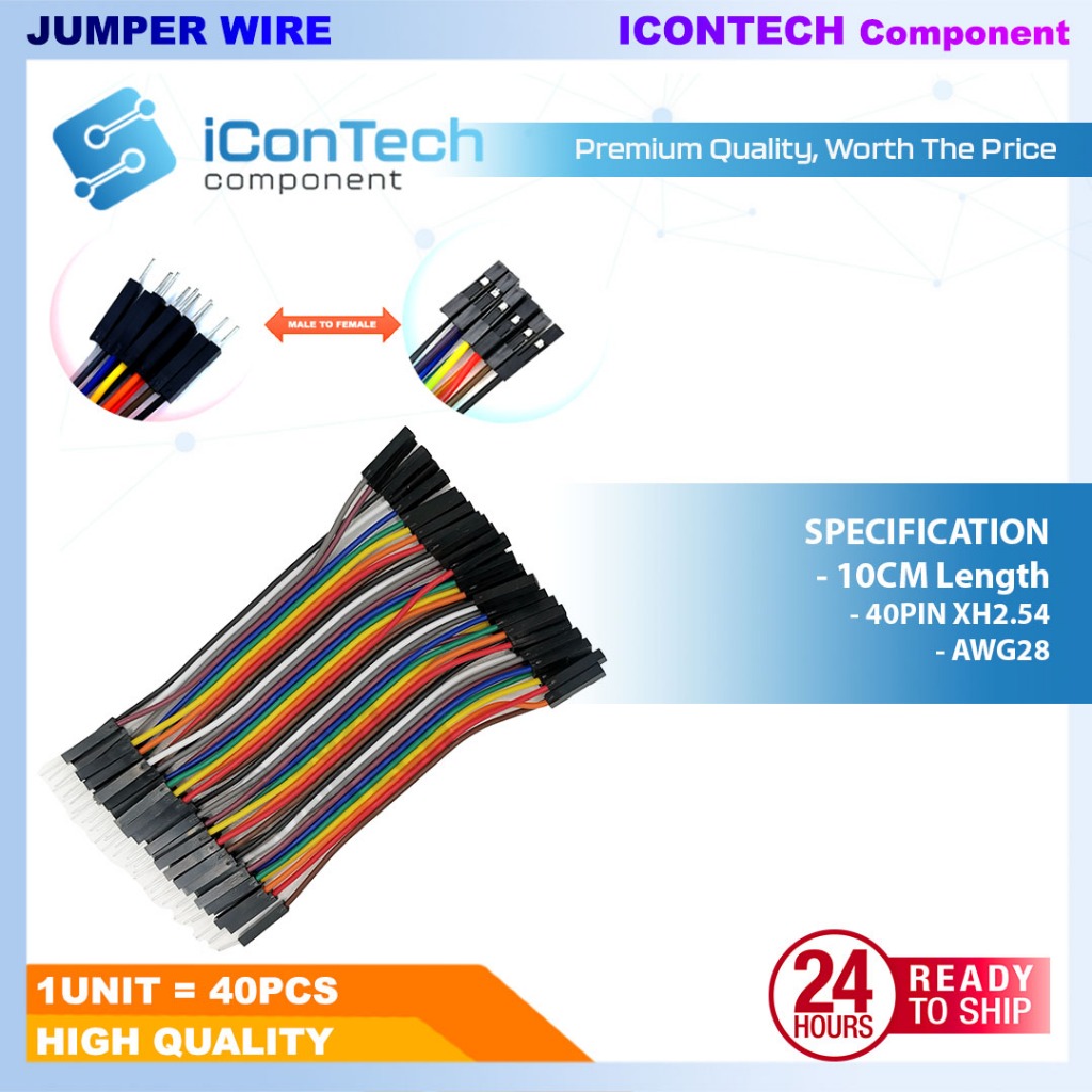 40 Pin Jumper Wire Cable Breadboard Arduino Project Dupont Wire 3