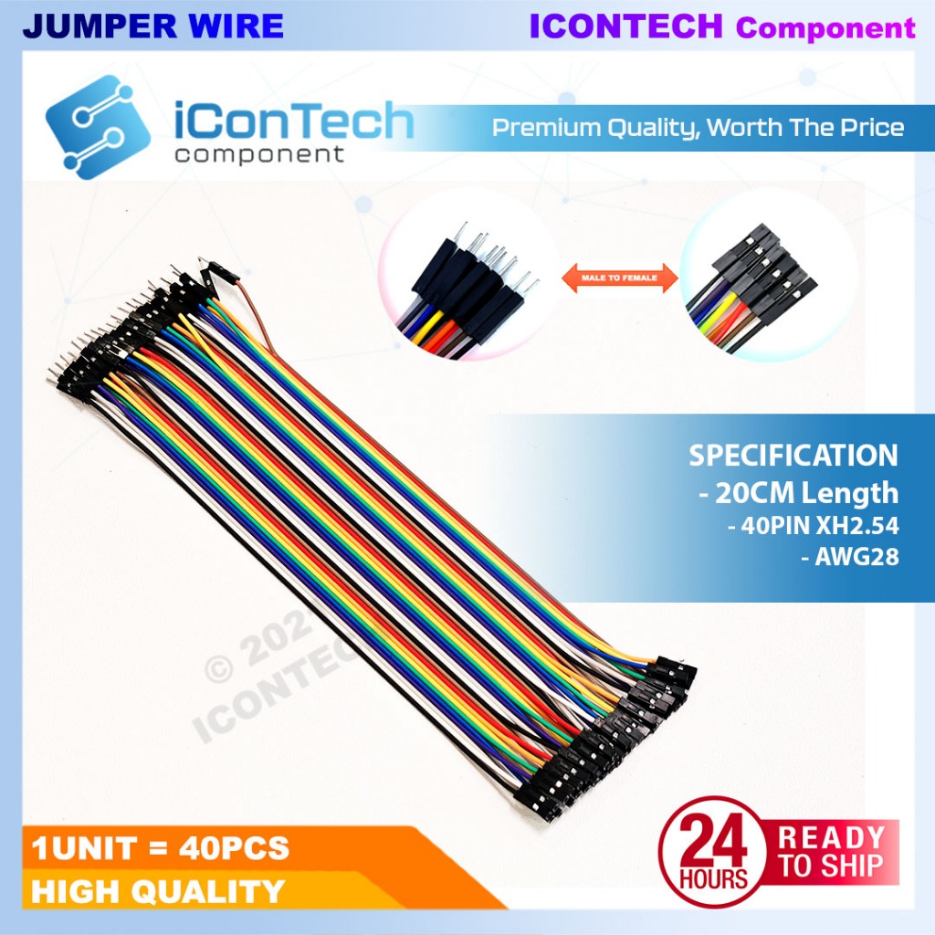40 Pin Jumper Wire Cable Breadboard Arduino Project Dupont Wire 5