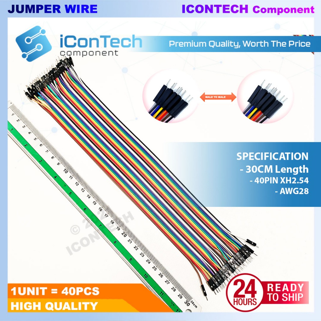 40 Pin Jumper Wire Cable Breadboard Arduino Project Dupont Wire 6