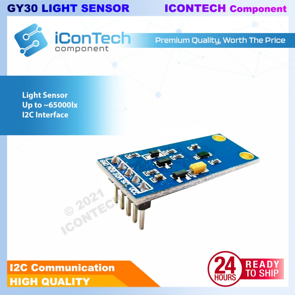 GY30 BH1750 Ambient Light Intensity Sensor Lux Meter I2C Compatible with Arduino ESP32
